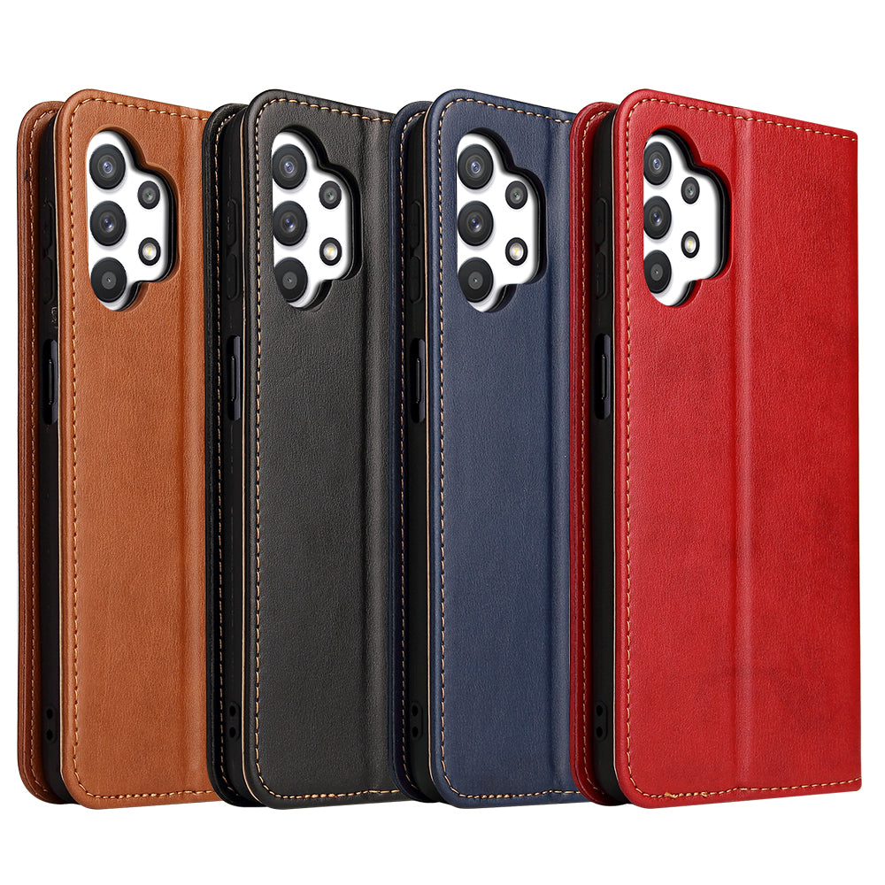 PU Leather Galaxy A32 Case Wallet Stand Texture Deluxe