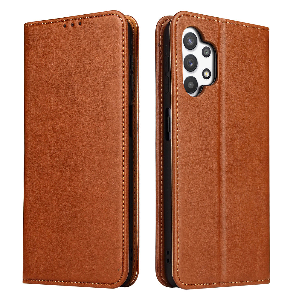 PU Leather Galaxy A32 Case Wallet Stand Texture Deluxe