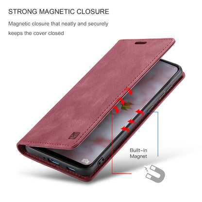 Luxury Retro Leather Galaxy A34 Case Magnetic Buckle RFID