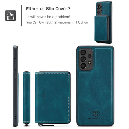 Magnetic Removable Zipper Wallet Galaxy A33 Case Leather Back