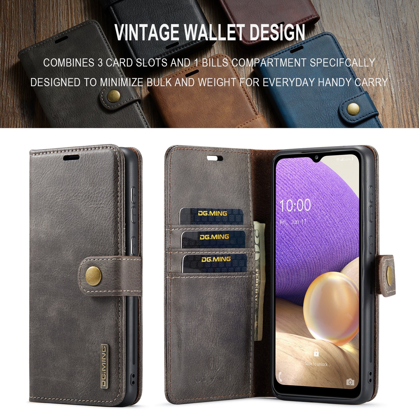 Wallet Detachable 2 In 1 Buckle Galaxy A33 Case Magnetic