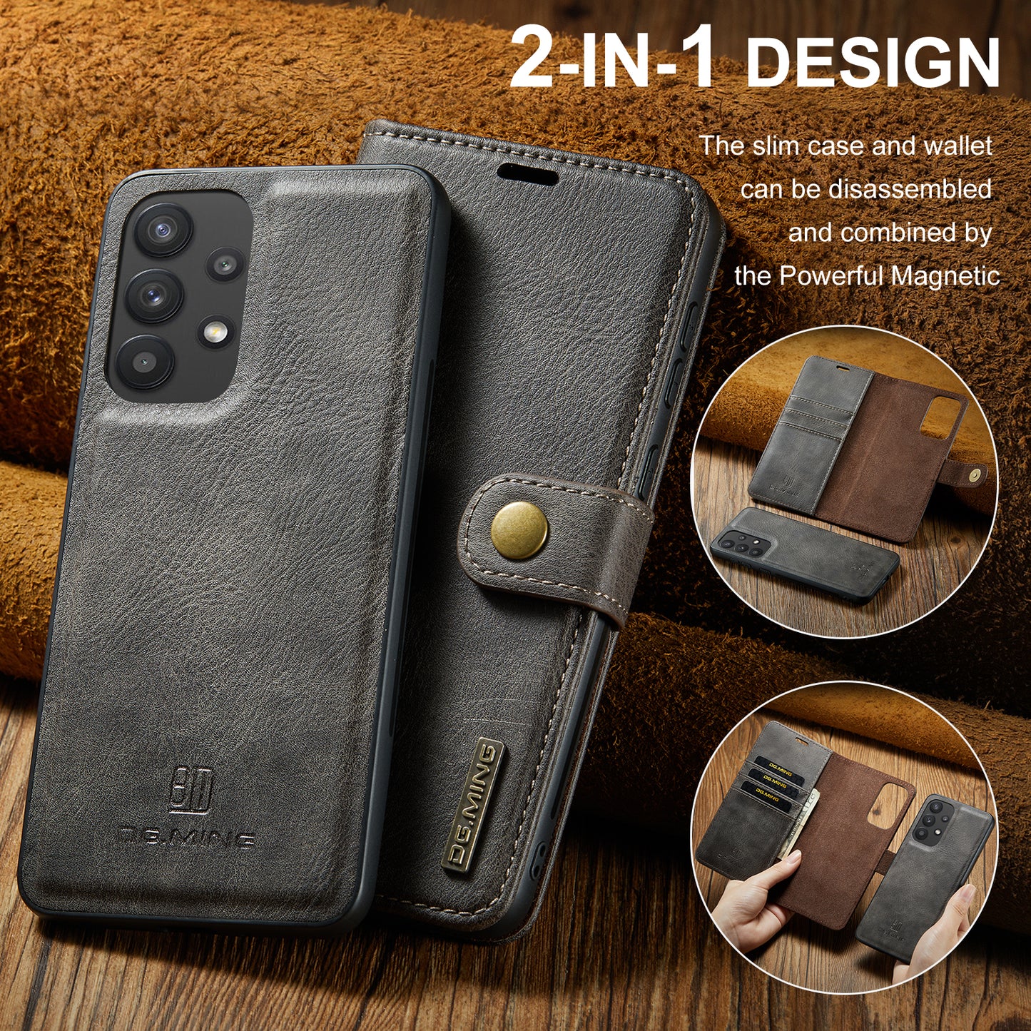 Wallet Detachable 2 In 1 Buckle Galaxy A33 Case Magnetic