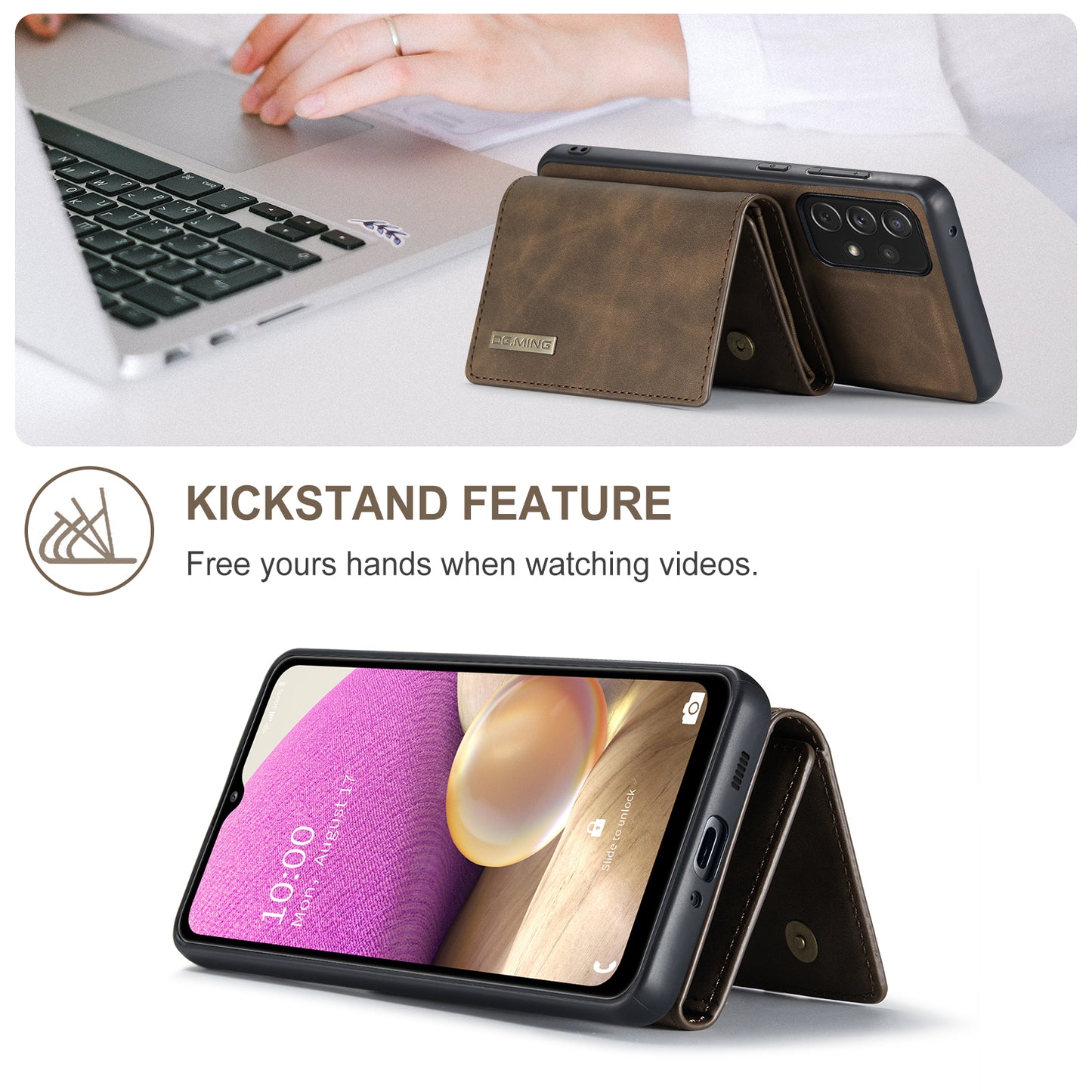 Retro Detachable Fold Wallet Galaxy A33 Case Magnetic Clip