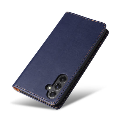 PU Leather Galaxy A34 Case Wallet Stand Texture Deluxe