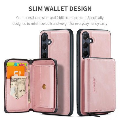 Magnetic Removable Zipper Wallet Galaxy A35 Case Leather Back