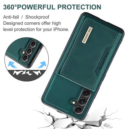 Retro Detachable Fold Card Holder Galaxy A35 Case Magnetic Clip