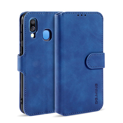 Retro Leather Edge Galaxy A40s Case with Hand Strap