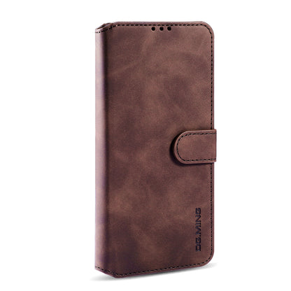 Retro Leather Edge Galaxy A40s Case with Hand Strap