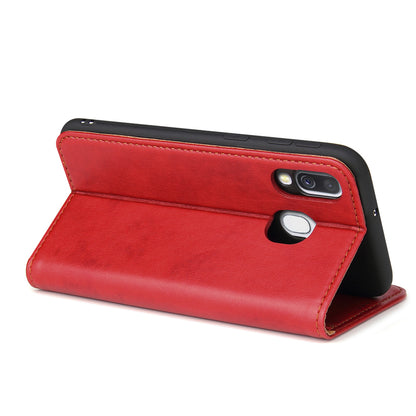 PU Leather Galaxy A40 Case Wallet Stand Texture Deluxe