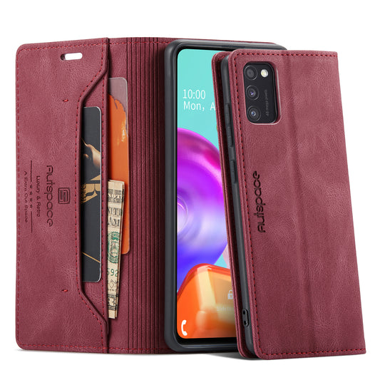 Luxury Retro Leather Galaxy A41s Case Magnetic Buckle RFID