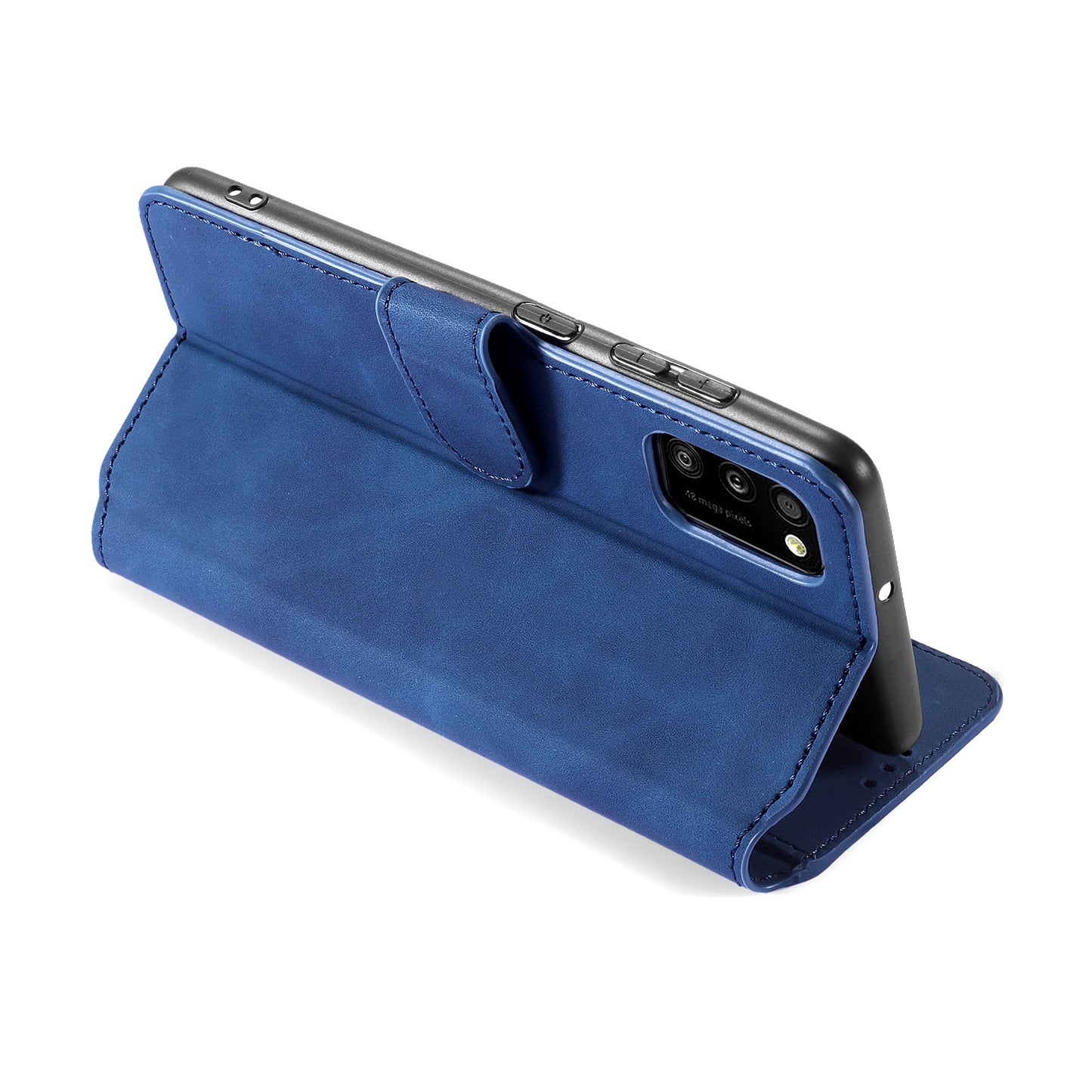 Retro Leather Edge Galaxy A41 Case with Hand Strap