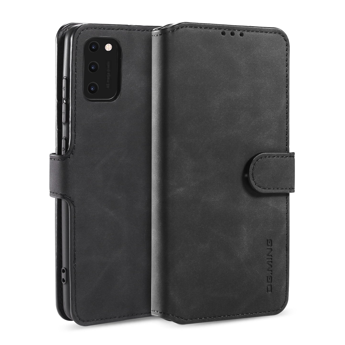 Retro Leather Edge Galaxy A41s Case with Hand Strap