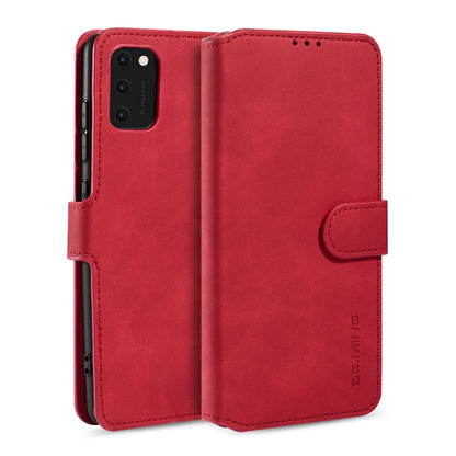 Retro Leather Edge Galaxy A41 Case with Hand Strap