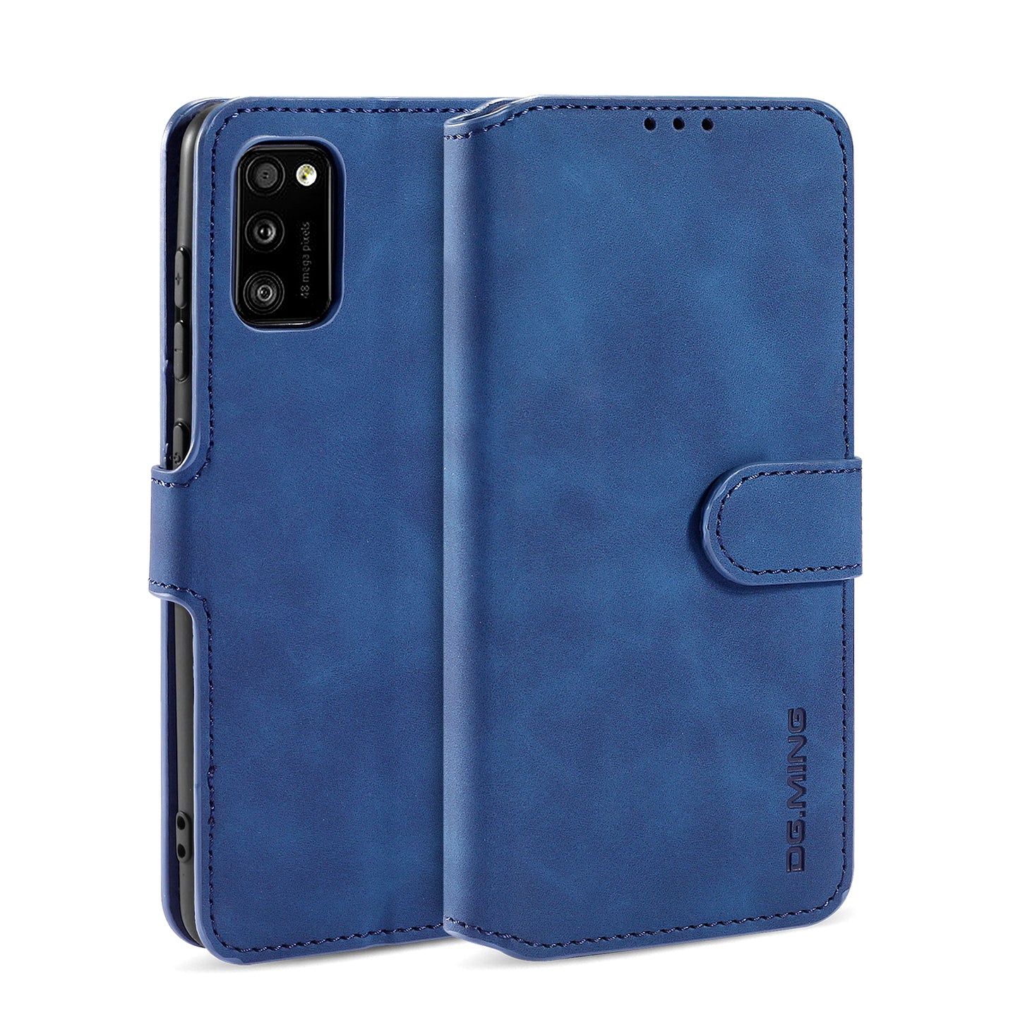 Retro Leather Edge Galaxy A41 Case with Hand Strap