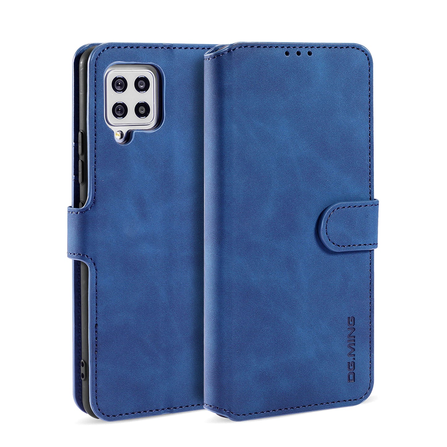 Retro Leather Edge Galaxy A42 Case with Hand Strap