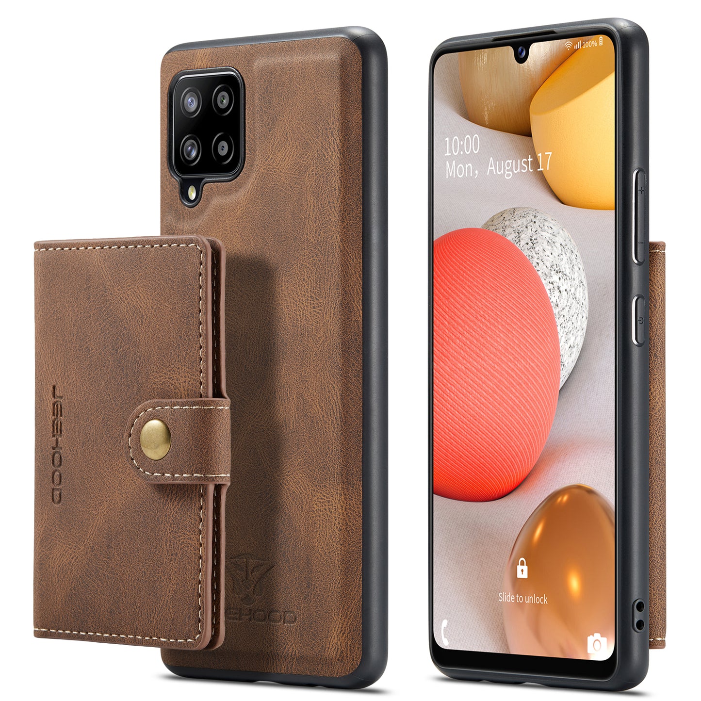 Magnetic Detachable Card Holder Galaxy A42 Case Leather Flip