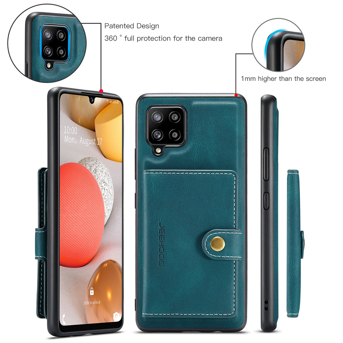 Magnetic Detachable Card Holder Galaxy A42 Case Leather Flip