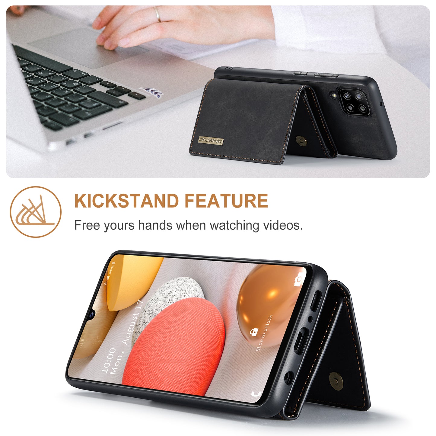 Retro Detachable Fold Wallet Galaxy A42 Case Magnetic Clip