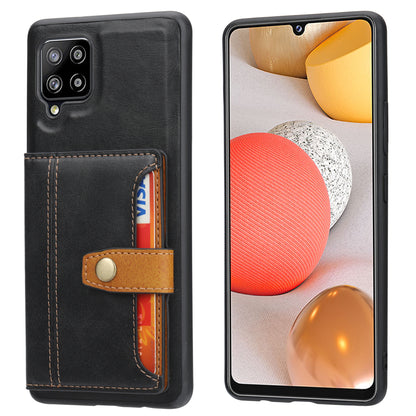 Buckle Retro Leather Galaxy A42 Case Stand Multi-card Slots