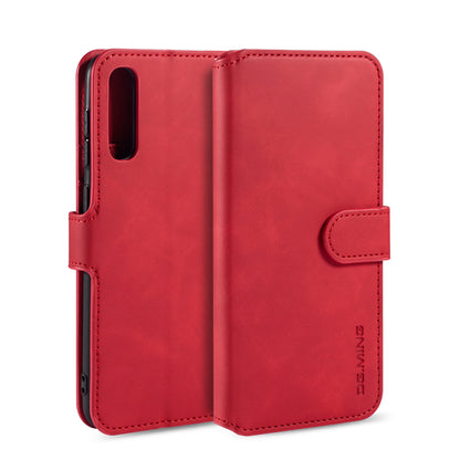 Retro Leather Edge Galaxy A50s Case with Hand Strap