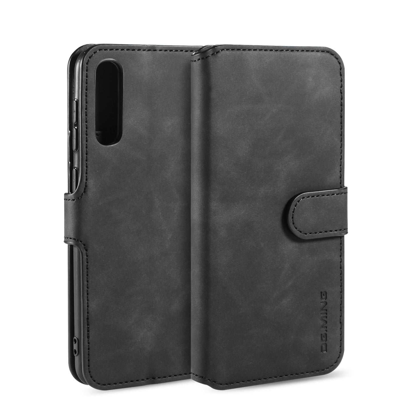 Retro Leather Edge Galaxy A50s Case with Hand Strap