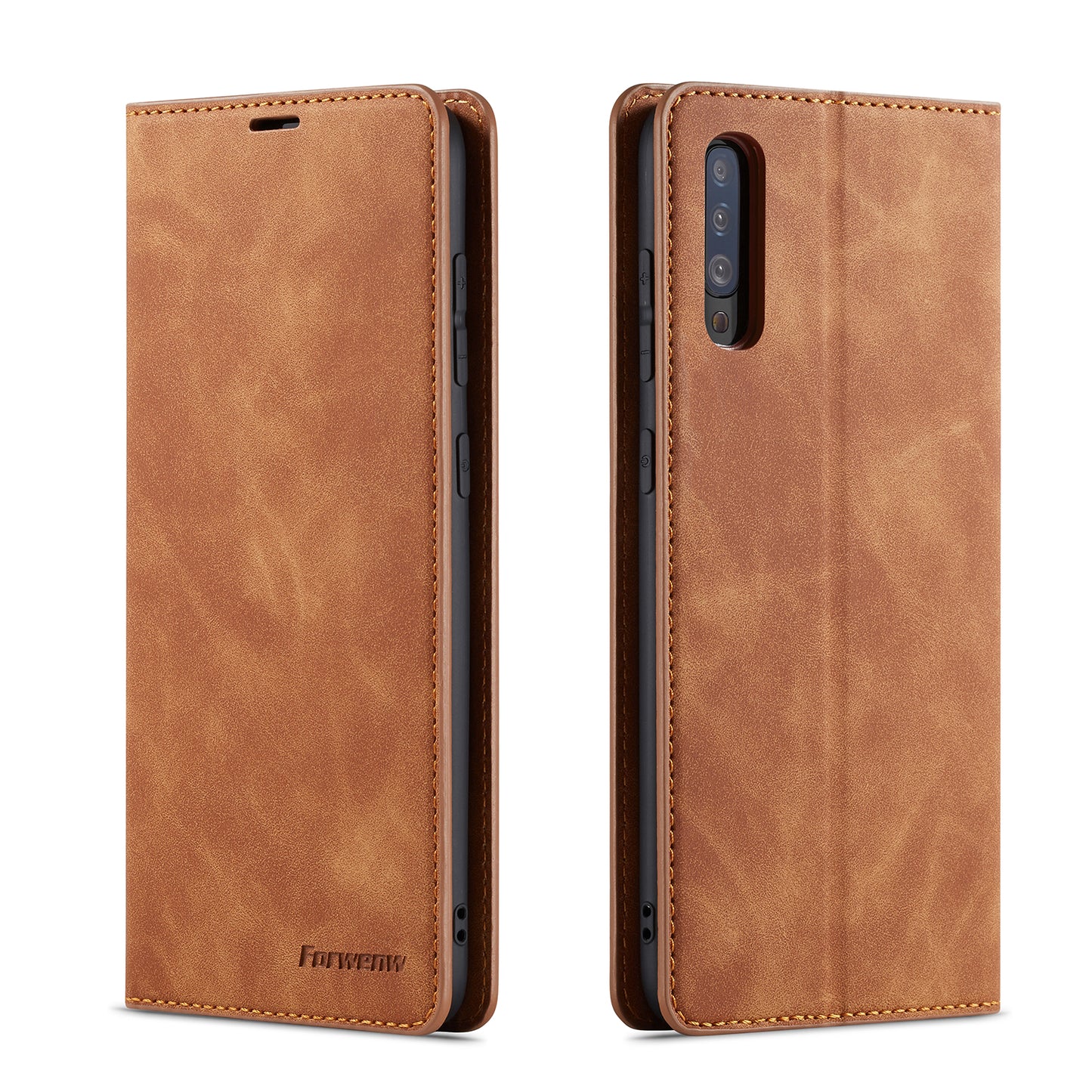 Illusion Slim Retro Leather Galaxy A50s Case Magnetic