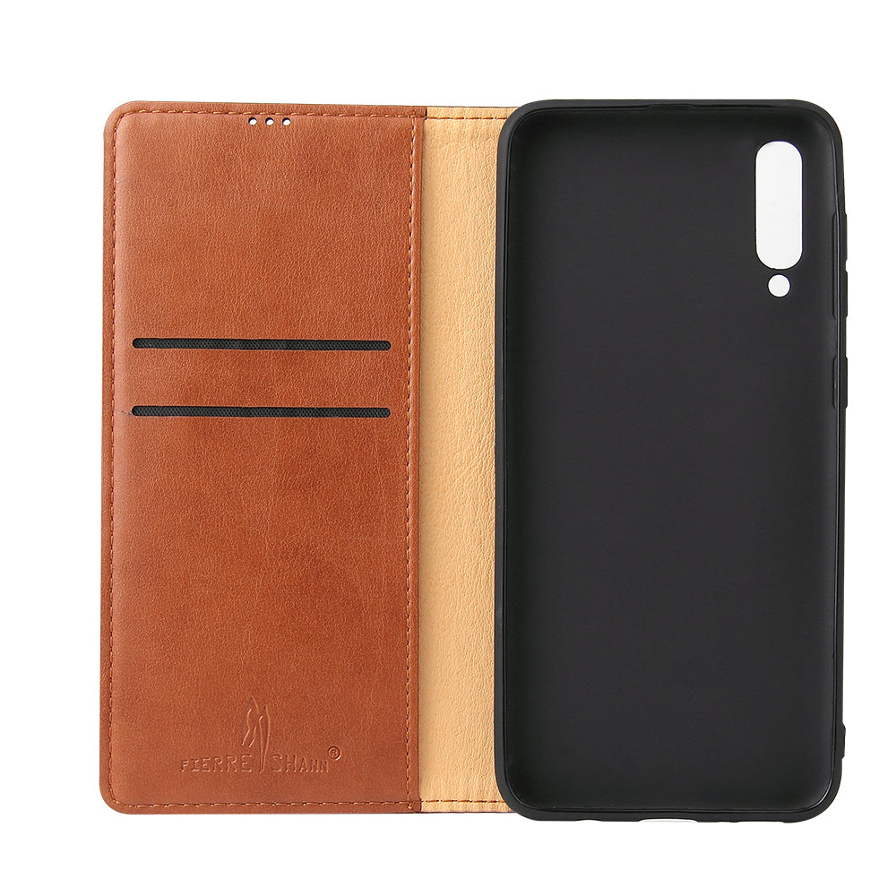 PU Leather Galaxy A50 Case Wallet Stand Texture Deluxe