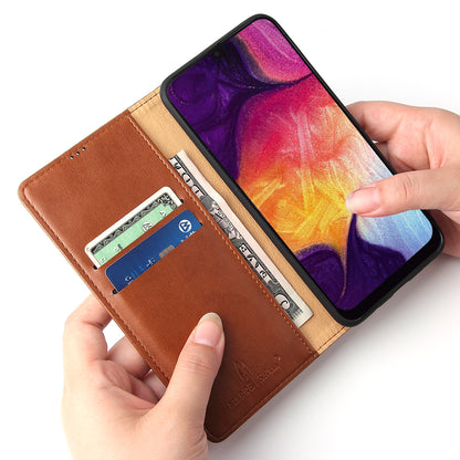 PU Leather Galaxy A50 Case Wallet Stand Texture Deluxe