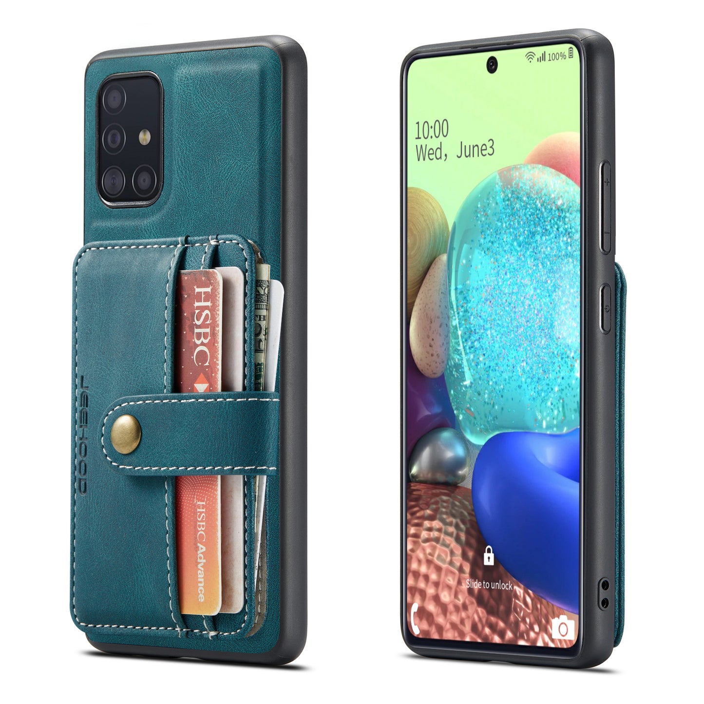 Powerful Magnetic Card Holder Galaxy A51 Case Detachable