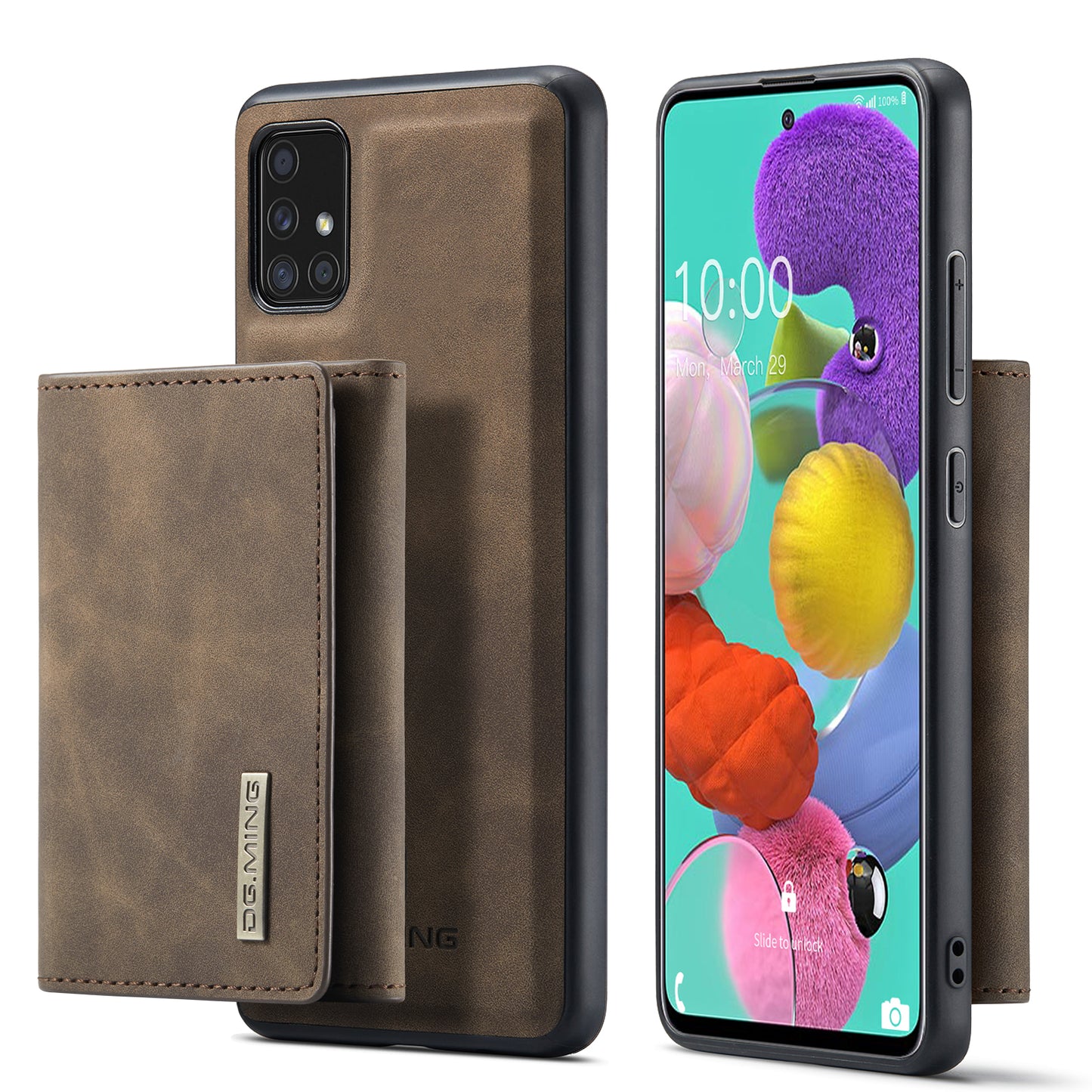 Retro Detachable Fold Wallet Galaxy A51 Case Magnetic Clip