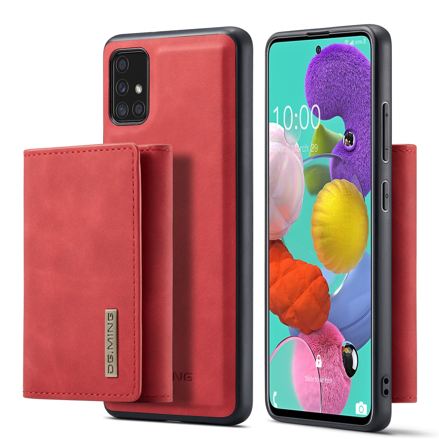 Retro Detachable Fold Wallet Galaxy A51 Case Magnetic Clip