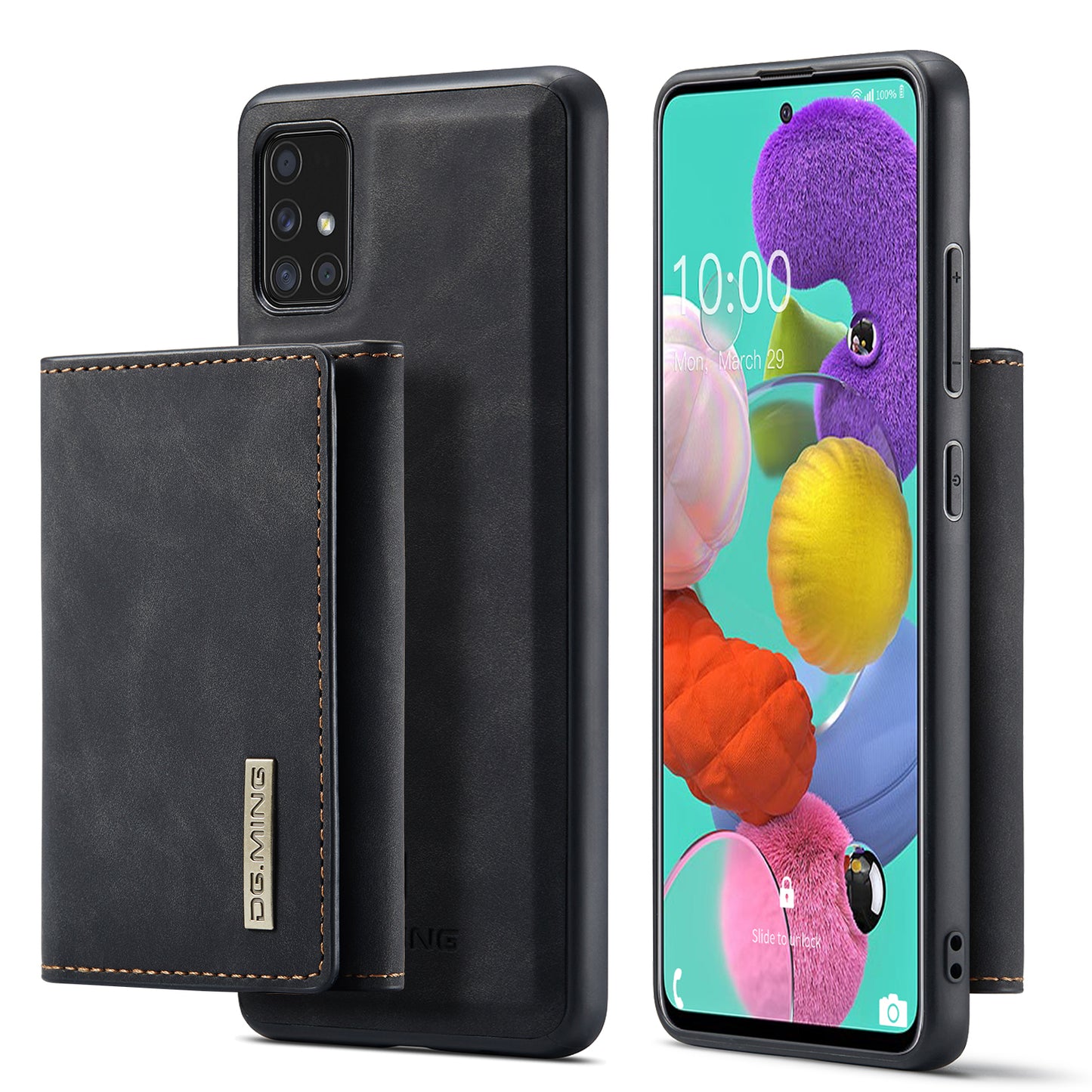 Retro Detachable Fold Wallet Galaxy A51 Case Magnetic Clip