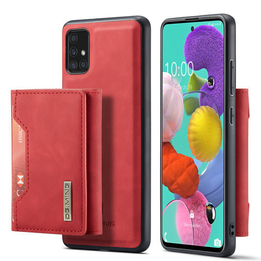 Retro Detachable Fold Card Holder Galaxy A51 Case Magnetic Clip