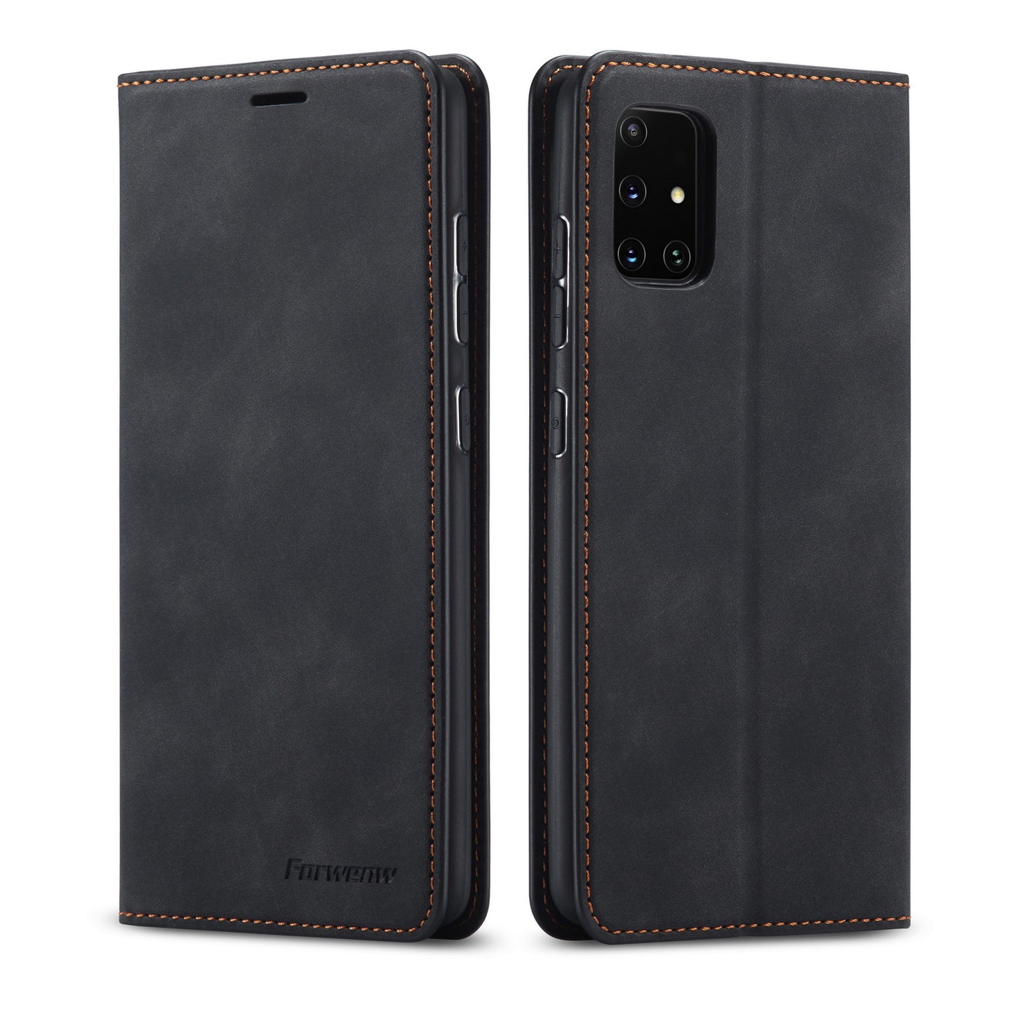 Illusion Slim Retro Leather Galaxy A51 Case Magnetic