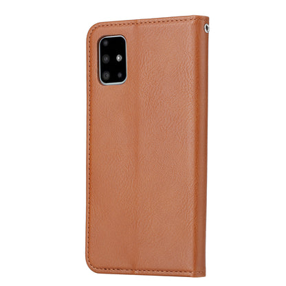 Classical Knead Leather Galaxy A51 Case with Notes Pocket