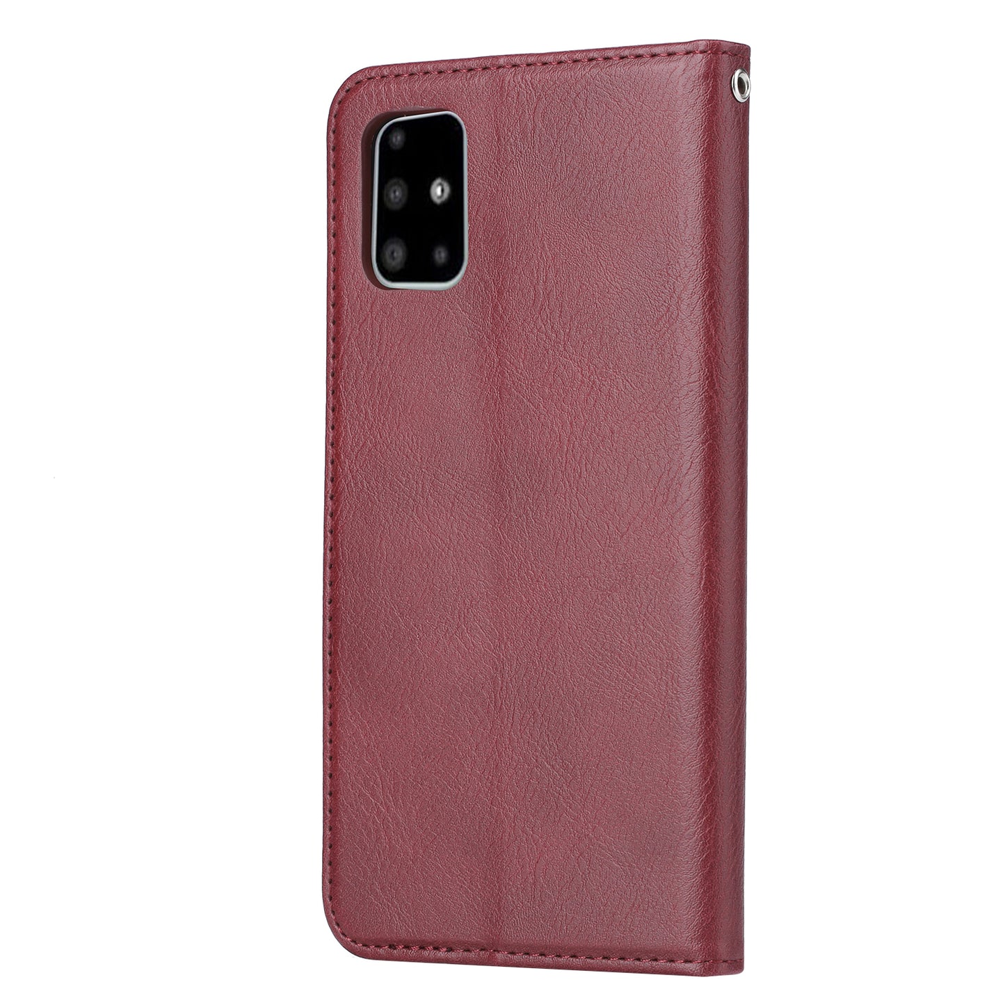 Classical Knead Leather Galaxy A51 Case with Notes Pocket