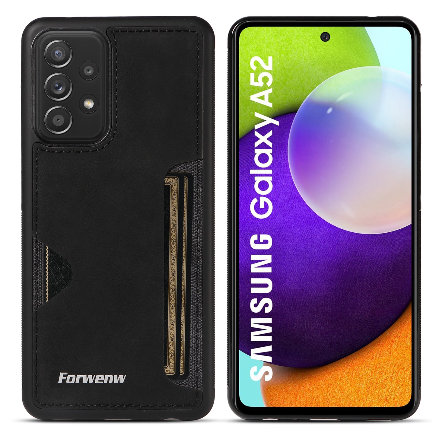 Insert Card Slot Leather Skin Galaxy A22s Case Back