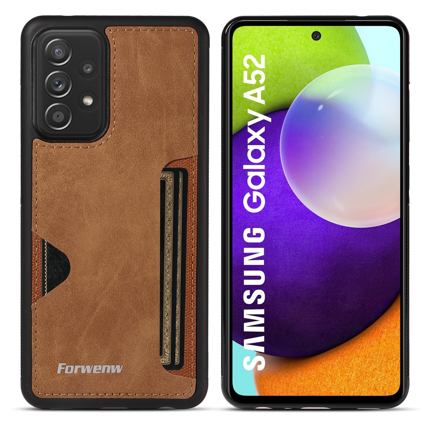 Insert Card Slot Leather Skin Galaxy A22s Case Back