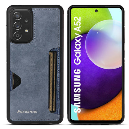 Insert Card Slot Leather Skin Galaxy A72 Case Back