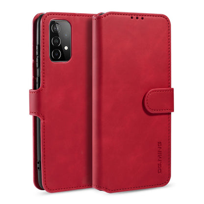 Retro Leather Edge Galaxy A52s Case with Hand Strap