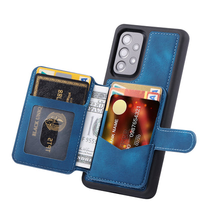 Fantasy Card Slots Buckle Galaxy A52 Case Leather Anti-theft