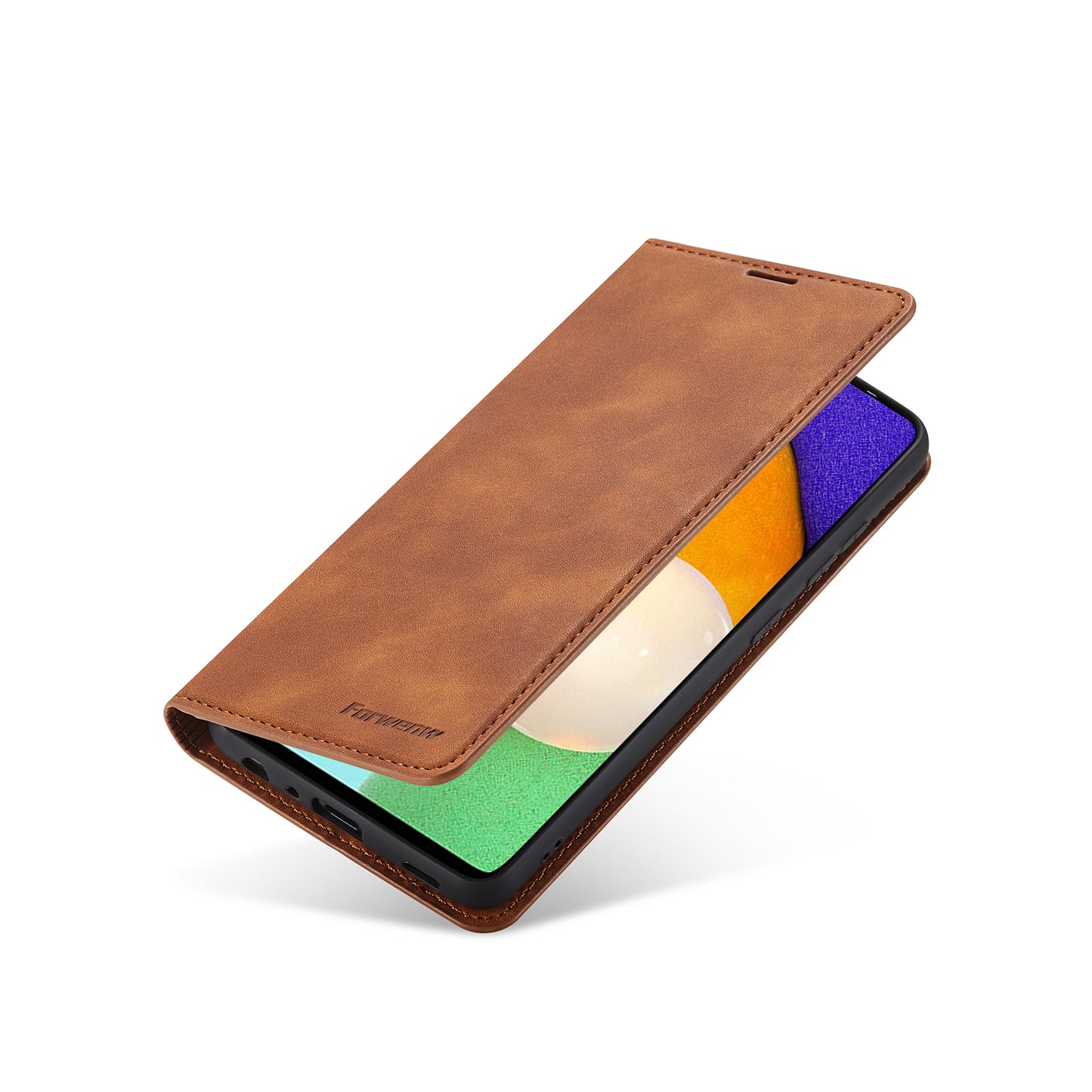 Illusion Slim Retro Leather Galaxy A72 Case Magnetic