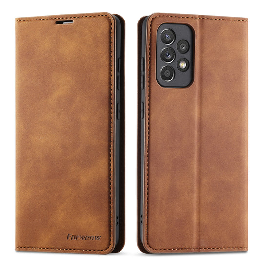 Illusion Slim Retro Leather Galaxy A52 Case Magnetic