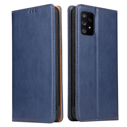 PU Leather Galaxy A52s Case Wallet Stand Texture Deluxe