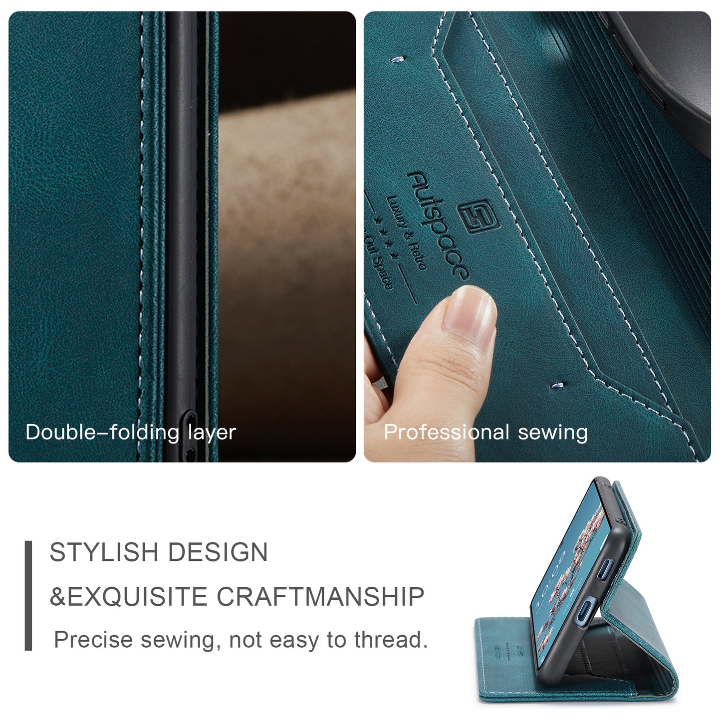 Luxury Retro Leather Galaxy A53 Case Magnetic Buckle RFID