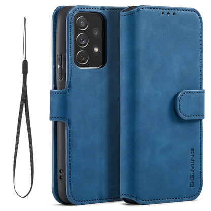 Retro Leather Edge Galaxy A53 Case with Hand Strap