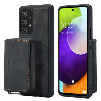 Magnetic Removable Zipper Wallet Galaxy A53 Case Leather Back