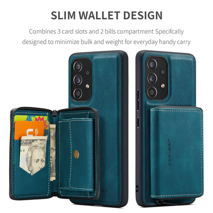 Magnetic Removable Zipper Wallet Galaxy A53 Case Leather Back