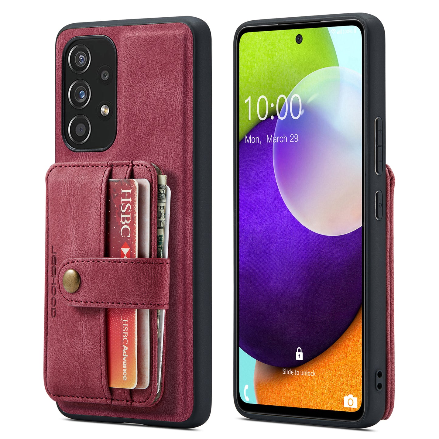 Powerful Magnetic Card Holder Galaxy A53 Case Detachable