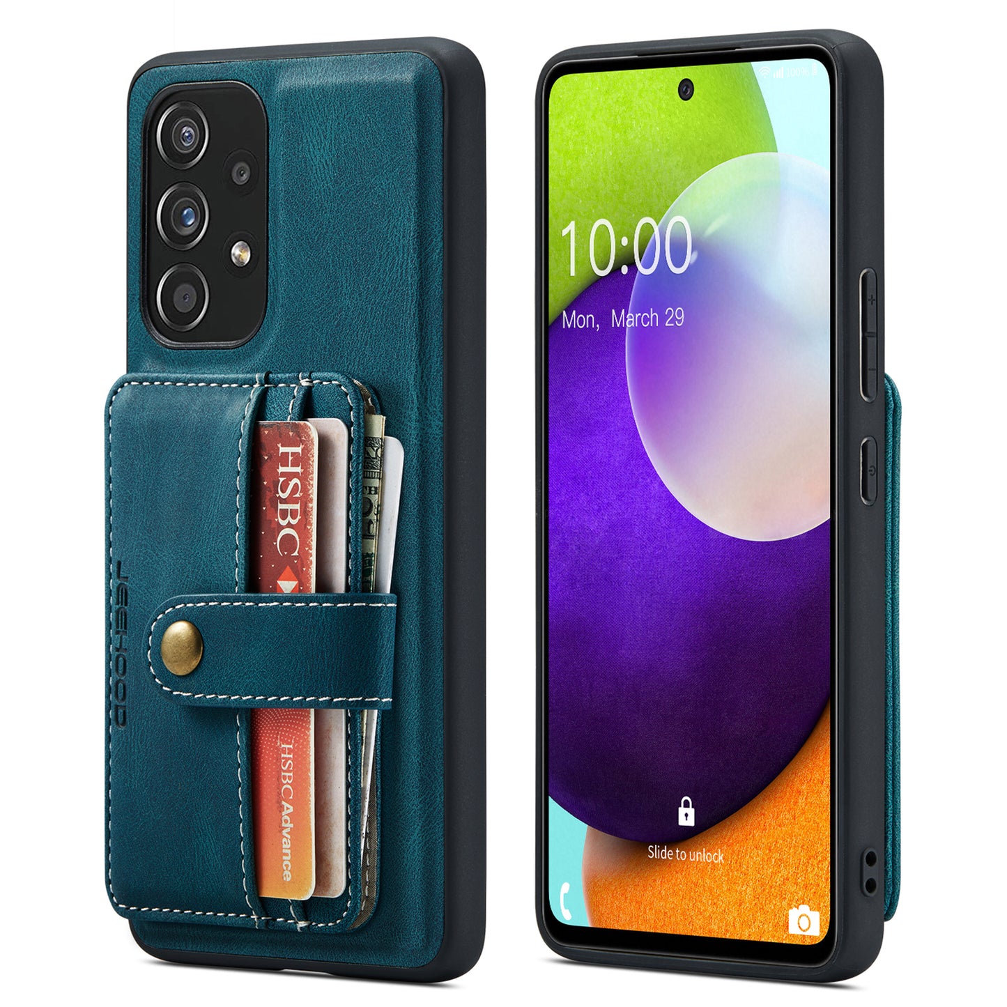 Powerful Magnetic Card Holder Galaxy A53 Case Detachable